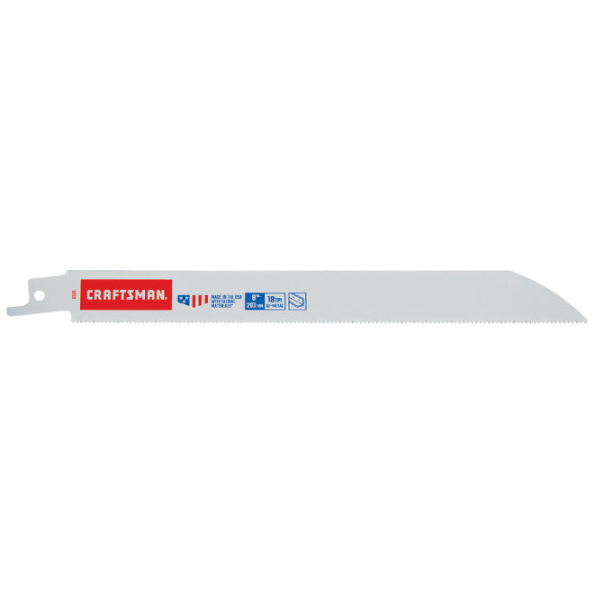 Craftsman Reciprocating Cutting Blade - Bi-Metal - 8-in L - 18 TPI - 1 Per Pack - Each