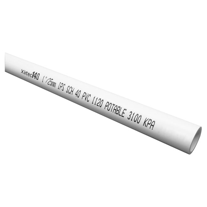 PVC Pipe - 1 1/2" x 3' - White -