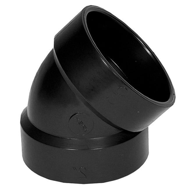 IPEX 4-in Black ABS 45° Hub Elbow -