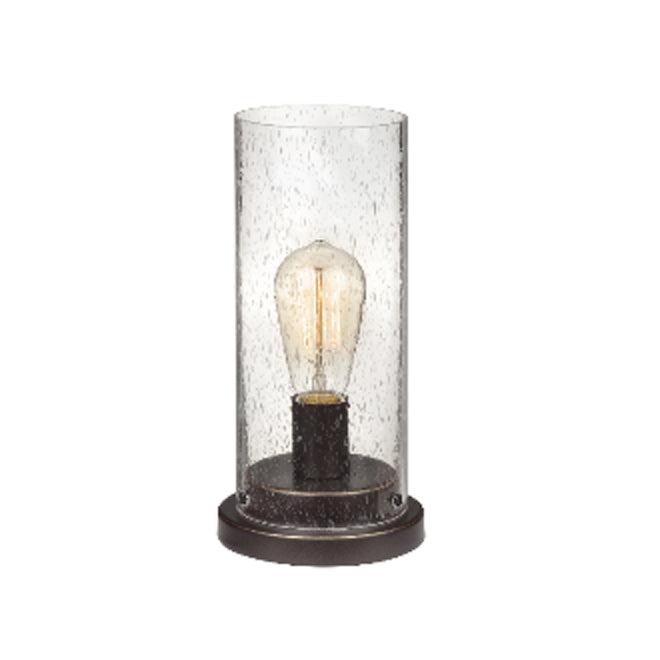 Tybalt Table Lamp - 12" - Seeded Glass - Bronze-