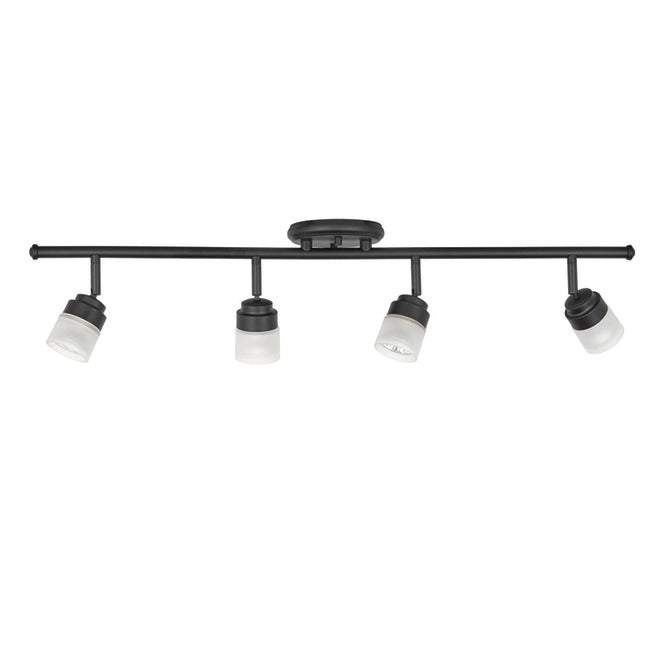 Globe Electric Calista 4-Light 32-in Matte Black Dimmable Linear Track Lighting Kit-