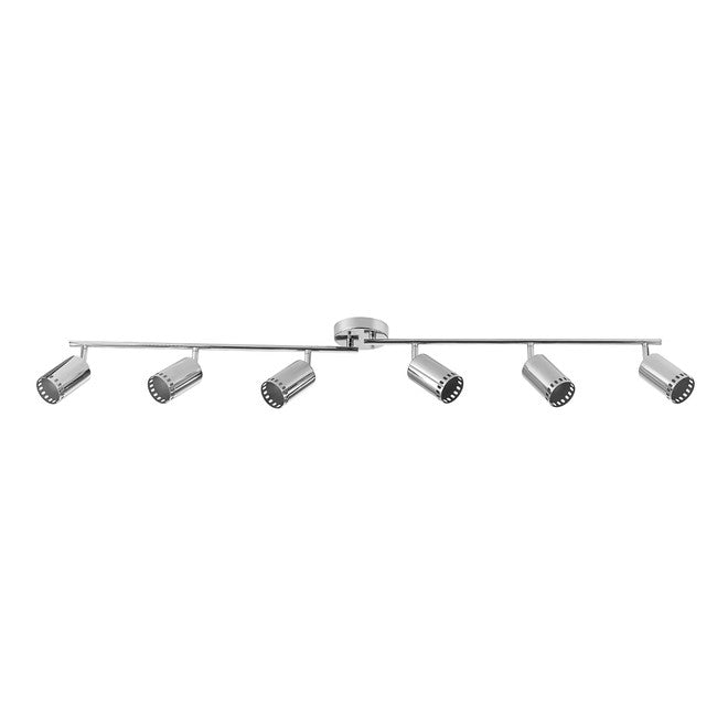 Globe Electric Cosgrove 6-Light 47.6-in Polished Chrome Dimmable Linear Track Lighting Kit-