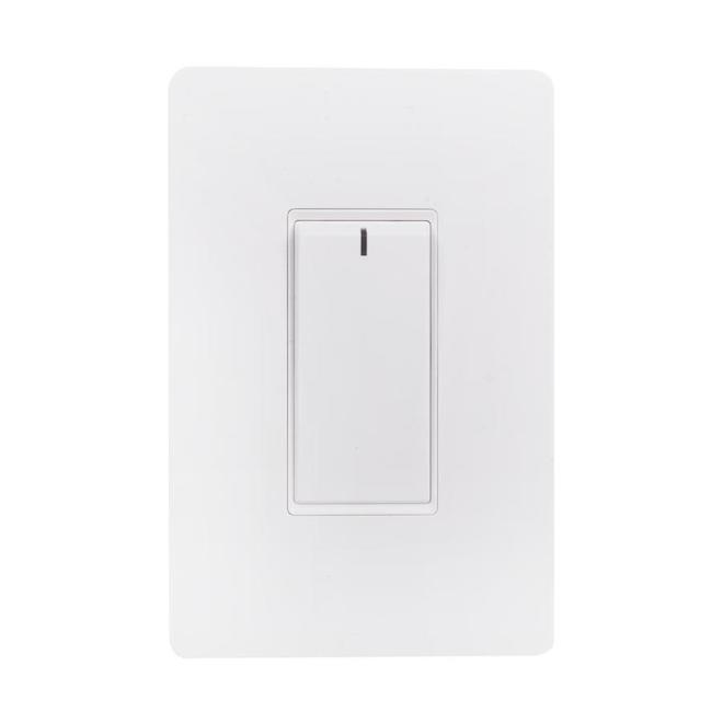 Globe Electric 10-Amp Wi-Fi Control On/Off Switch White Companion Dimmer Smart and LED Compatible Dimmer (1-Pack)-Each