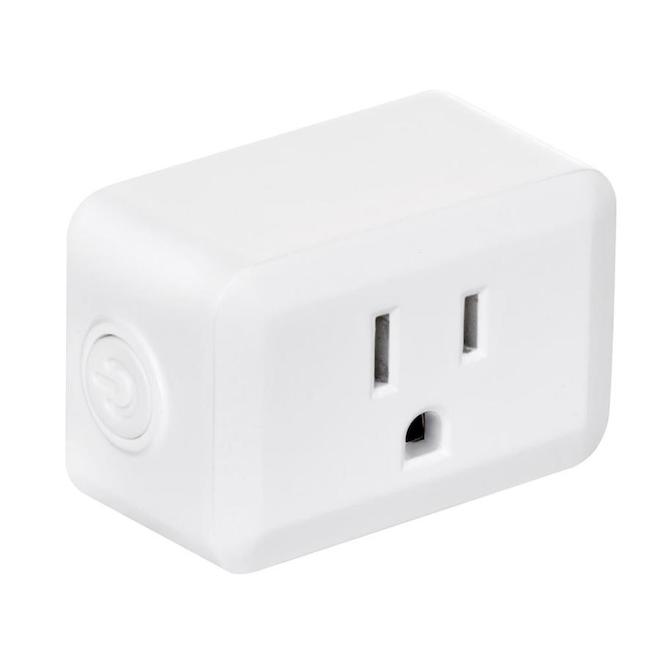 Globe Electric White 15-Amp Square Outlet - 1-Pack Mini Wi-Fi Plug-