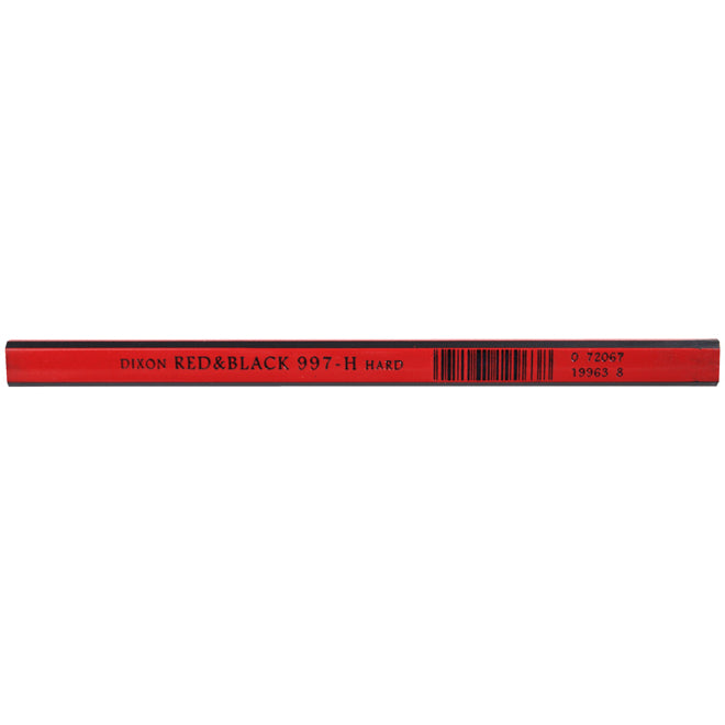 Dixon Carpenter's Pencil - Hard Point - Red and Black - 7-in - Each