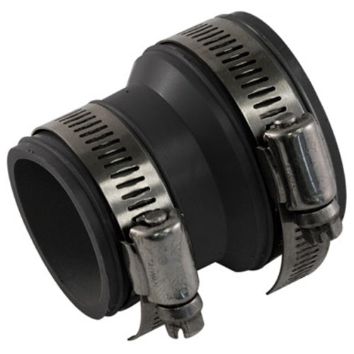 Aqua-Dynamic Coupling with 300 Series Stainless Steel Band - PVC - Rustproof - 1 1/2-in L x 1 1/2-in or 1 1/4-in dia - Each