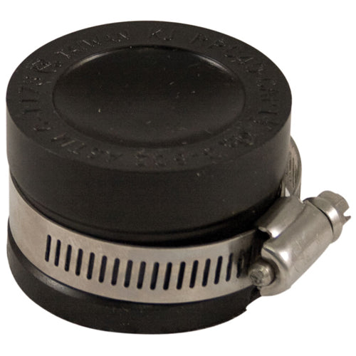 Aqua-Dynamic Flexible Pipe Cap with 300 Series Stainless Steel Band Assembly - Rustproof - PVC - 2-in dia - Each