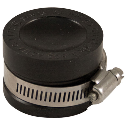 Aqua-Dynamic Flexible Pipe Cap with 300 Series Stainless Steel Band - PVC - Rustproof - 3-in dia - Each