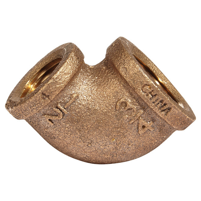 Elbow - Lead-Free Brass - 90° - 3/4" x 1/2" - FIP x FIP - Each