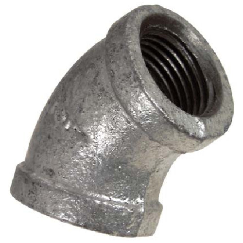 Galvanized Elbow - 45° - 1/4" -