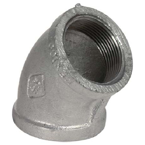 Galvanized Elbow - 45° - 2" -