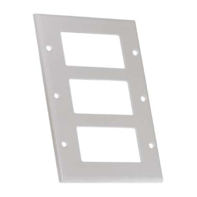 Eaton Standard 3-Gang Wall Plate - Thermoset - White Plastic - 2 3/4-in W x 4 1/2-in H-