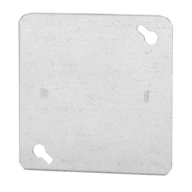 Galvaized Steel 4" Square Flat Blank Cover-Each