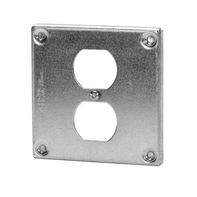 4" Square Steel Cover Duplex-Each