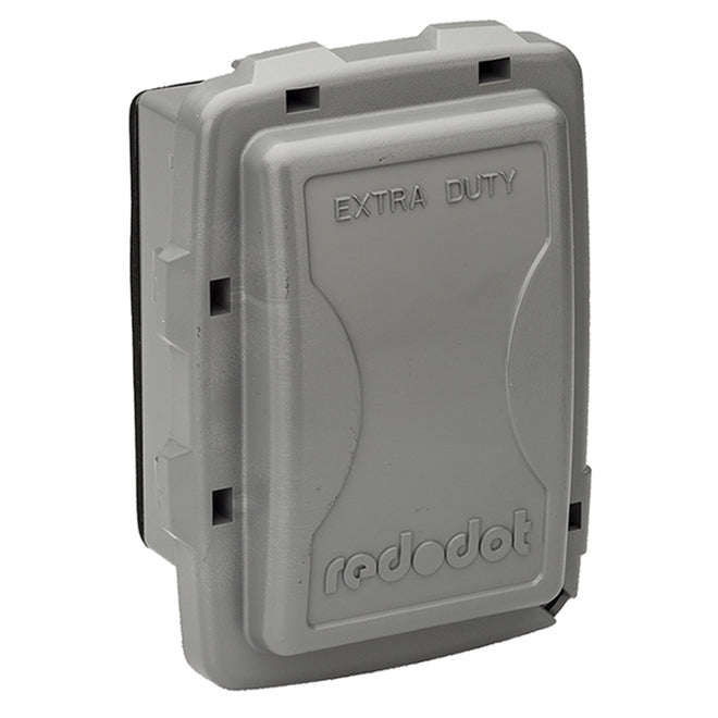 Reddot Non-Metallic Grey 1-Outlet Weatherproof Electrical Outlet Cover-Each