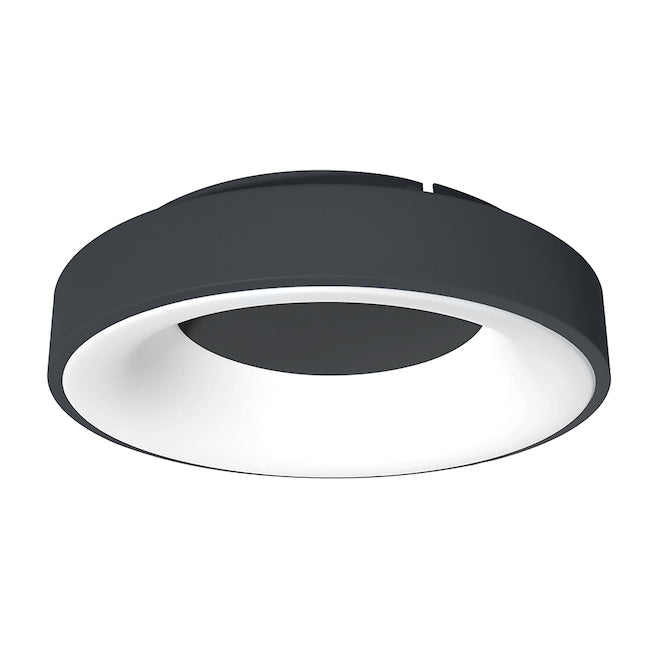 Utilitech 1-Pack 16.34-in Matte Black Modern/Contemporary LED Flush Mount-