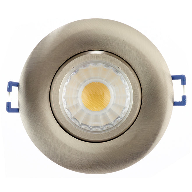 Trenz Round Recessed Light - 40 Watts - LED - Dimmable - 3-in - Brushed Nickel-