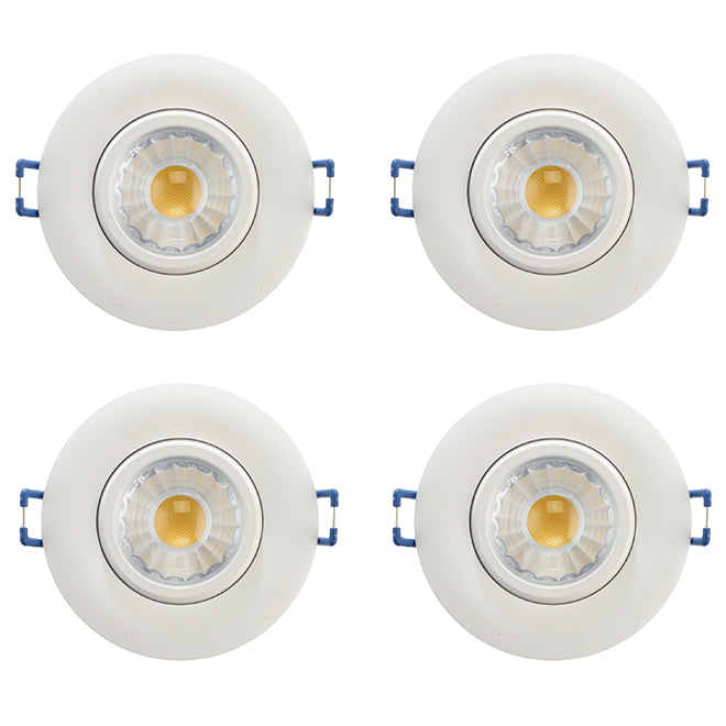 Trenz Retina 4-Pack Recessed Lights - Integrated LED - Fits Opening 3-in - White - 4000 K-