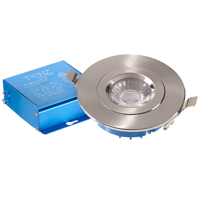 Trenz Retina LED Recessed Light - Dimmable - 60 W - 4-in - Brushed Nickel-