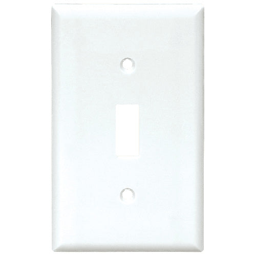 Eaton Standard 1-Gang Wall Plate - Toggle - White Nylon - 2 3/4-in W x 4 1/2-in H-