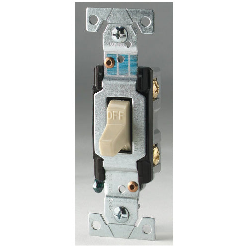 Toggle Switch 1 Pole - 15A - 120-277 V - Ivory-Each