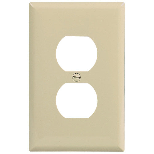 Eaton Duplex Receptacle Wall Plate - Polycarbonate - Ivory - 4 7/8-in H x 5/64-in D x 3 1/8-in W-