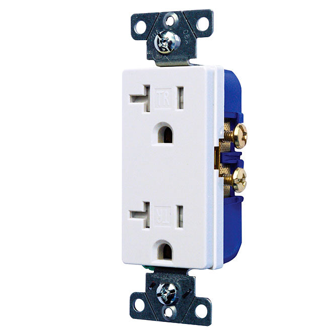 Eaton Decorator Duplex Receptacle Outlet - 20-Amp - 125-Volt - Tamper Resistant-