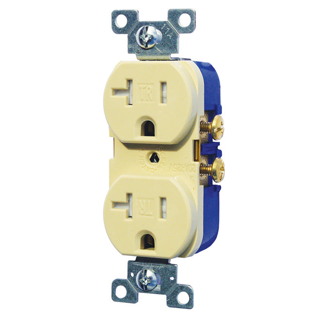 125 VAC/20 A Tamper Duplex Receptacle 2 Poles/3 Wires-