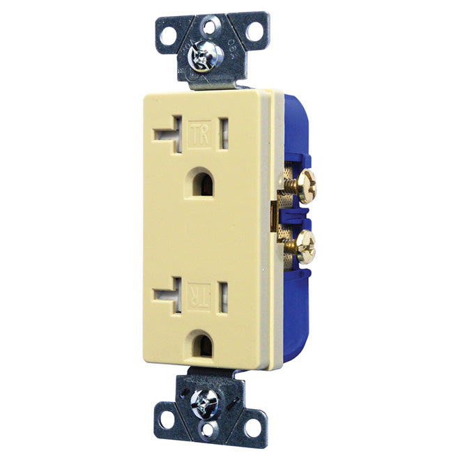 125 VAC 20 A Decorator Duplex Receptacle 2 Poles/3 Wires-