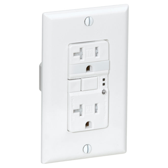 Eaton Duplex Electrical Outlet - 20-Amp - 125-Volt - Tamper Resistant - White - Residential-