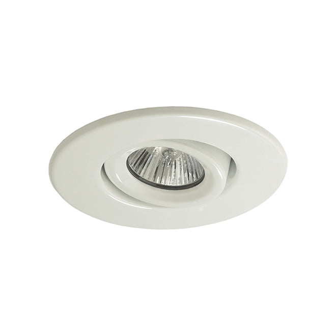 Halo Flush Recessed Light with Steel Gimbal - 4-in - 50 Watts Max GU10 - Gloss White-