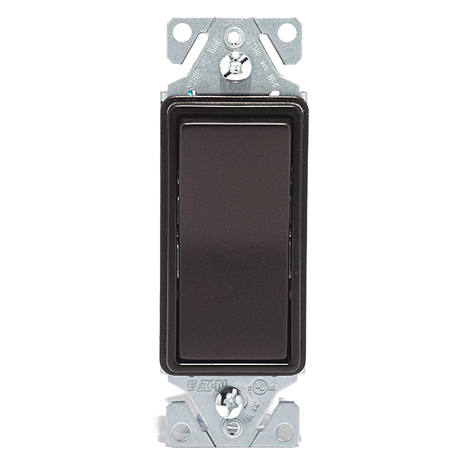 Eaton Metallic 3-Way Decorator Switch - Thermoplastic - Oil Rubbed Bronze - 15-Amp-Each