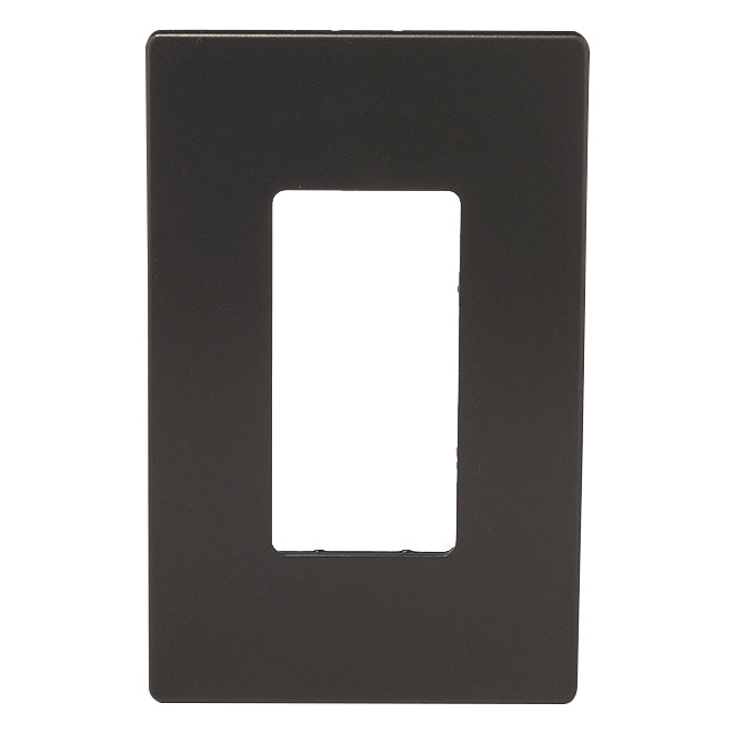 Cooper 1-Gang Midsize Wall Plate - Screwless - Polycarbonate - Bronze - 3 1/4-in W x 5-in L-