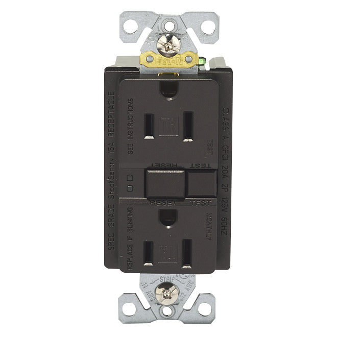 Eaton GFCI Tamper Resistant Receptacle - Polycarbonate - Oil Rubbed Bronze - 125-Volt-