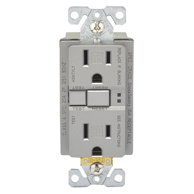 Eaton Self-Test GFCI Receptacle Outlet - 1 11/16-in W x 4 3/16-in H - Tamper Resistant - 15-amp-