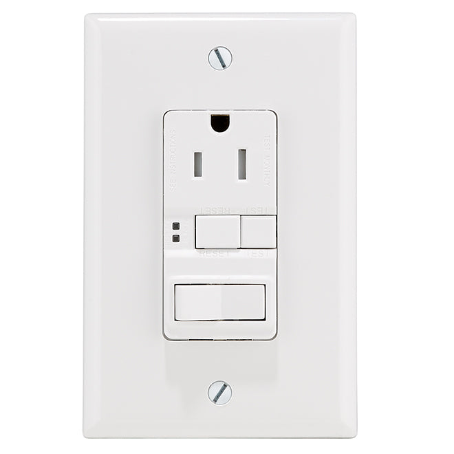 Self-Testing Outlet/Switch GFCI - 15 A 125 V/AC - White-Each