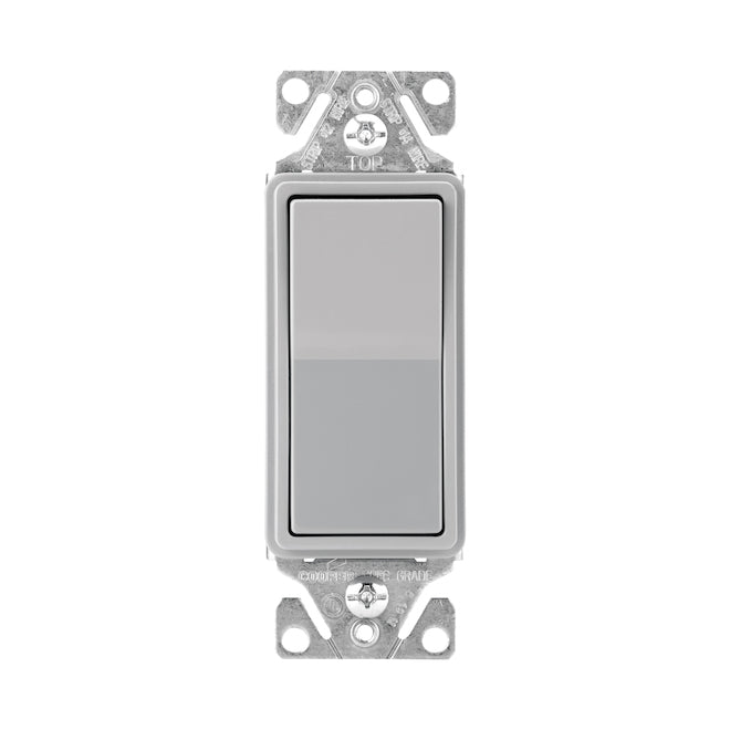 Eaton 15-Amp Single-Pole White Rocker Residential Light Switch (1-Pack)-Each