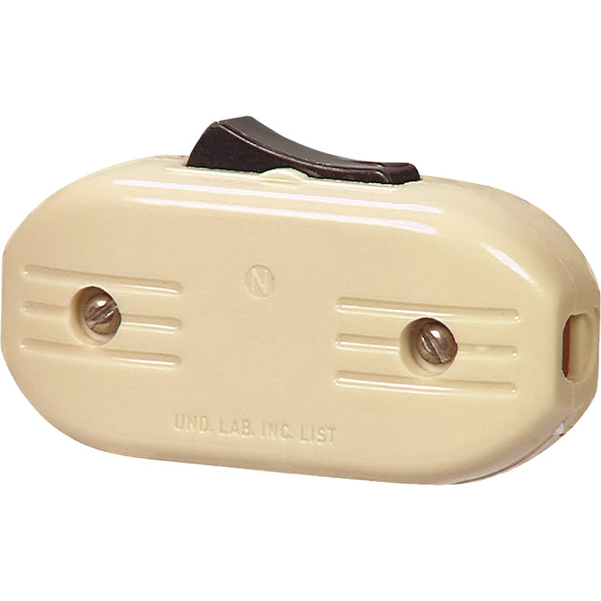 Eaton 3-Amp Single-Pole Ivory Toggle Residential Light Switch (1-Pack)-Each