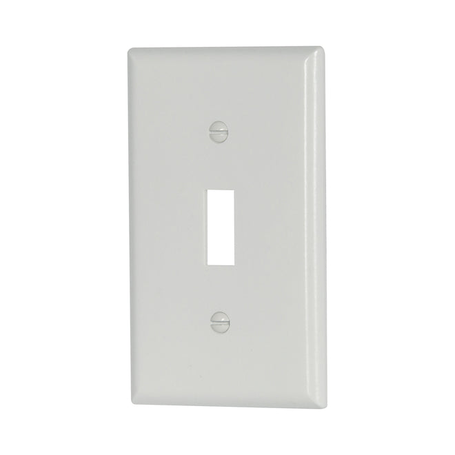 Eaton 1-Gang 1-Pack White Toggle Standard Wall Plate-