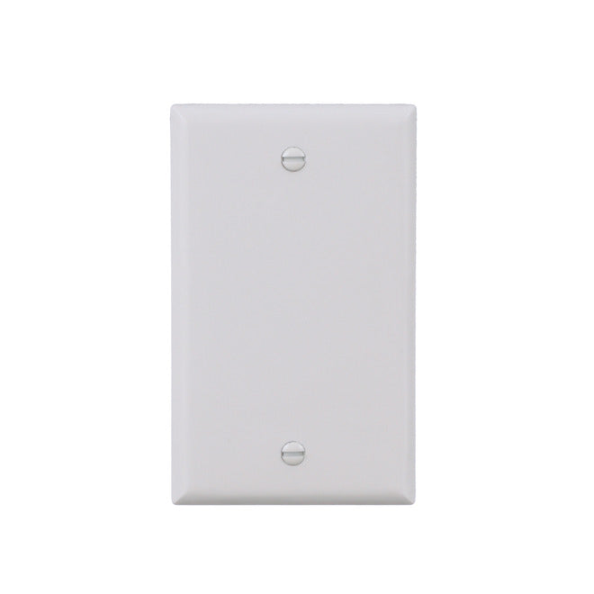 Eaton 1-Gang 1-Pack White Standard Blank Wall Plate-