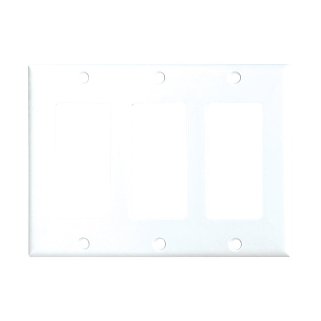 Eaton 3-Gang 1-Pack White Standard Wall Plate-