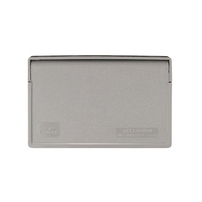 Eaton Grey 1-Outlet Weatherproof Electrical Oulet Cover-Each