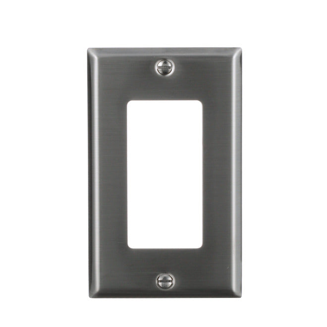 Eaton 1-Gang 1-Pack Stainless Steel Decorator Stadard Wall Plate-