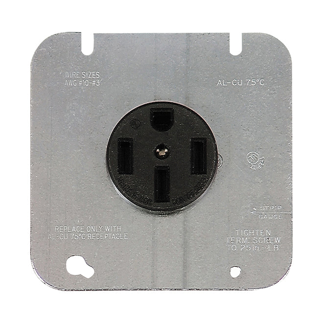 Eaton 50-Amp Recessed Outlet - 125-250-V-