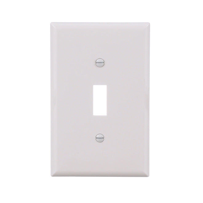 Eaton Wall Plate for Toggle Switch - White - Screws Included-