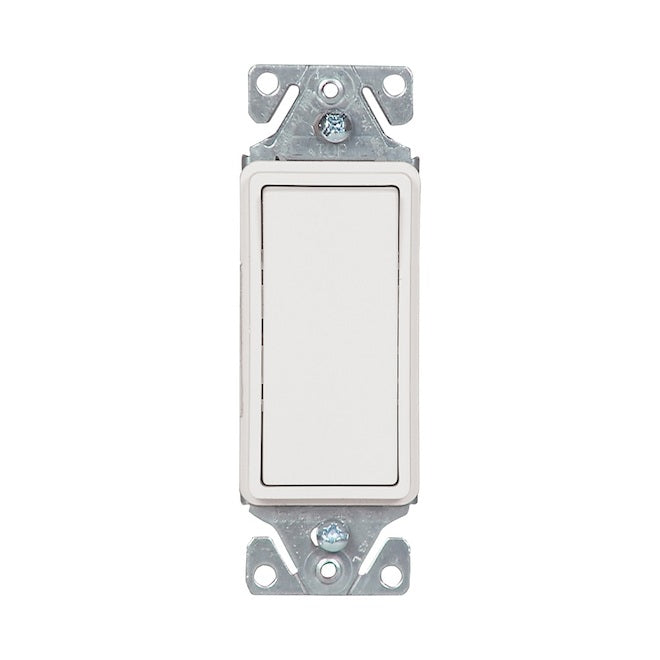 Eaton 15A White Rocker Single Pole Residential Light Switch 10-Pack-Each
