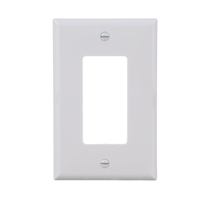 Eaton 1-Gang 1-Pack White Decorator Midsize Wall Plate-