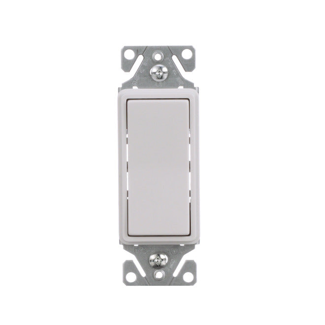 Eaton 15-Amp 3-Way White Rocker Light Switch (1-Pack)-Each
