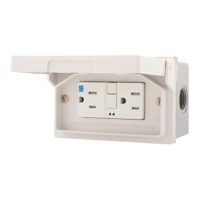 Eaton GFCI Weather Box - 15 A - 125 V - Tamper-Resistant - White-Each