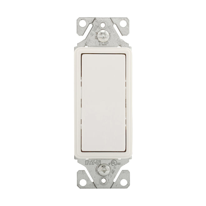 Eaton Deco Illuminated Switch - 15 A - 120/277 V - White-Each